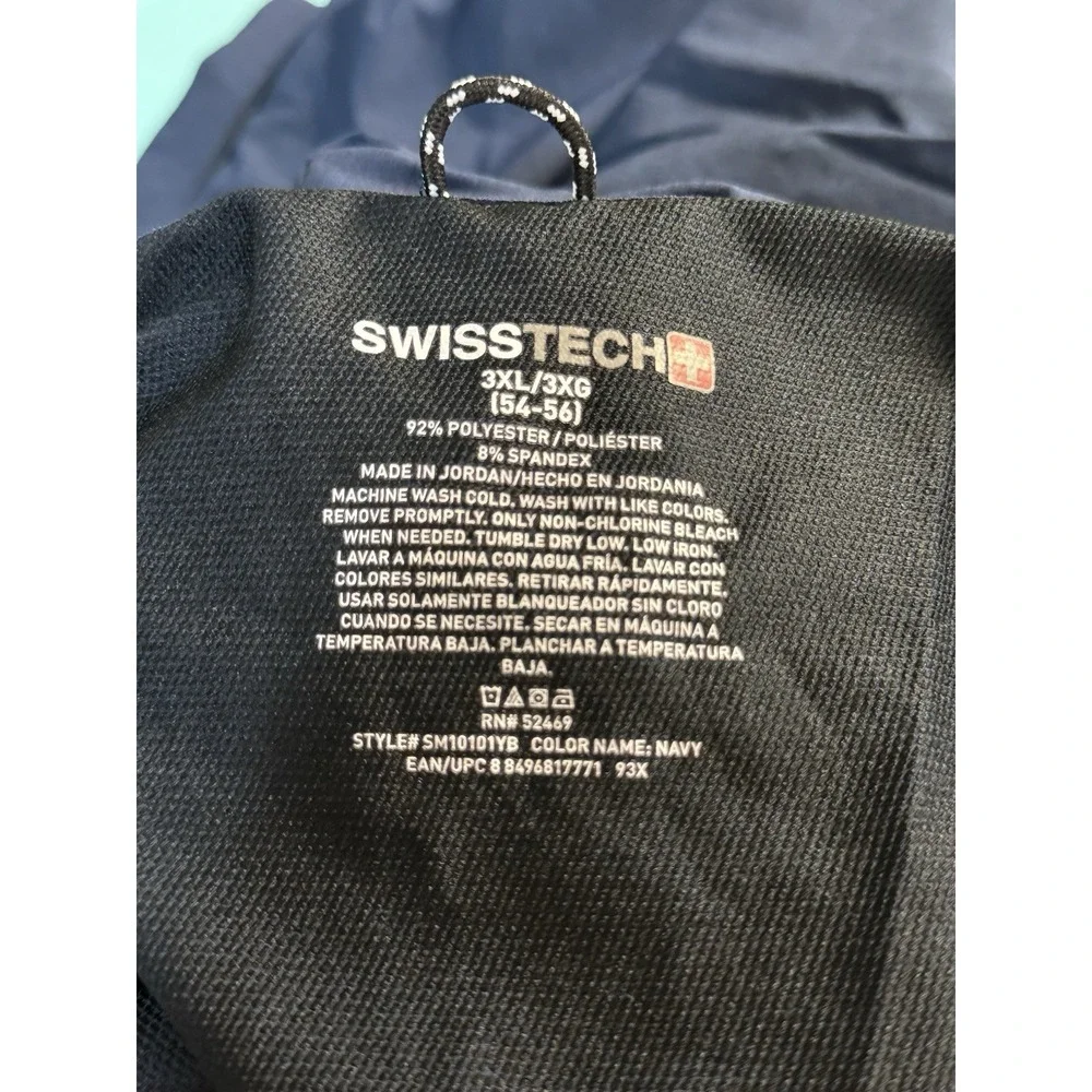 Swiss Tech Performance Softshell Hooded Jacket Men's 3XL Navy Blue SM10101YB